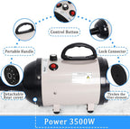 Dog Dryer for Large Dogs, 5.2HP 3800W High Velocity Pet Hair Dryers | with Heater for Grooming, Spind Temperature Adjustable Pet Dryer Machine with 4 Nozzles Secadora para Perro (Beige)