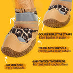 Dog Boots for Large Dogs, Medium Dog Boots & Paw Protectors for Hardwood Floors, Outdoor Dog Booties for Hot Pavement Winter Snow Hiking, Dog Shoes with Reflective Strips