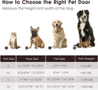 Extra Large Dog Door for Wall,Steel Frame,Up to 200lbs | 2 Magnetic Flaps, 2 Lock Panels,Telescoping Tunnel, Door for Interior and Exterior Wall, X-Large, Coffee Color