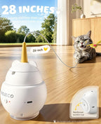 ROJECO Interactive Cat Toys, 2 in 1 Automatic Cat Toy with Flying Bird, 360°Rotation Moving Laser Kitten Toy, USB Rechargeable, Electronic Smart Sensor Kitten Toys, Suitable for Indoor Kitten