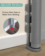 Miumoon 71 inch Reinforced Retractable Baby Gates 42 inch Tall | Retractable Dog Gate with No Crawl Through Reinforced Strip, 6 FT Retractable Gate for Stairs,Doorways,Hallway,Indoor/Outdoor