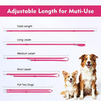 Wisedog Waterproof Dog Leash, Rose Violet, 5 ft × 3/4 in | Adjustable, 2 Metal Swivel Hooks, Easy to Clean, For Small, Medium, Large breed Dogs