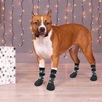 KOOLTAIL Anti Slip Dog Socks for Hot/Cold Pavement to Prevent Licking Paws,Booties for Hardwood Floors,Traction Rain Dog Boots&Paw Protectors Shoes with Grip for Outside Small Medium Large Senior Dogs