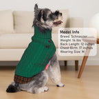 KYEESE Dog Sweater Turtleneck Thick Knit Pullover for Cold Weather | Stretchy Fit, Lightweight & Warm, Cozy Knit Comfort, Classic Plaid Design, Gentle on Sensitive Skin, Comfortable Daily Wear