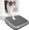 Cat Ramp for Litter Box, Anti-Tracking Litter Trapper, Dark Gray | Litter Box Step for Kittens & Senior Cats, 0.2-in Filter Holes, Non-Slip Base, Easy-Rinse ABS, Fits Most Litter Boxes