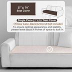 Velvet Washable Dog Couch Cover, Non-Slip Waterproof Pet Sofa Protector for 2-3-Cushion Sectional, L-Shaped Sofa & Loveseat, Machine Washable(1PC/27.6"x70.9",White)