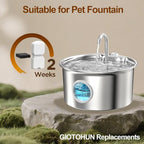 GIOTOHUN Cat Water Fountain Filter Replacement: 24 Cat Fountain Filter - 24 Pet Fountains Filters - 12 Filters & 12 Sponges - Suitable for ATMZIQXR GIOTOHUN KOOGMOON UMOCUOY IHOUONE HOOISE
