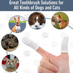 Kifmurase 200Pcs Dog Toothbrush, Soft Fabric Dog Finger Toothbrush, Tooth Brushing Kit for Dogs & Cats, Washable Pet Tooth Brushing Set, Finger Brush for Dogs Teeth Cleaning& Dental Care