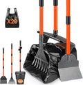 SlowTon Dog Pooper Scooper - 37.4" Long Metal Handle Adjustable Rake & Spade & Swivel Bin with 20 Waste Bags, Portable Pooper Scooper for Gravel Lawn Grass, Suit for Small Medium Large Dog | Adjustable, Portable, Non Breakable, with 20 Waste Bags, Swiv...