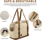 Dog Purse Carrier for Small Dogs, Soft Sided Pet Carrier with Pockets, Foldable Dog Carrier Purse for Puppy, Rabbit, Cat, Washable Breathable Pet Carrier, Dog Carrier Bag for Outdoor Shopping Travel