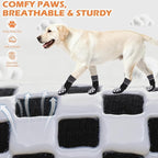EXPAWLORER Dog Socks to Prevent Licking Paws with Grippers for Hot Pavement | For Hardwood Floors Anti Slip, Reflective Dog Boots & Paw Protectors Shoes Booties with for Senior Small Medium Large Dogs XS