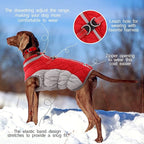 FUAMEY Dog Coat for Small Dogs, Fleece Dog Winter Jacket with Harness | Puppy Cold Weather Coats Reflective Pet Puffer Vest with Zipper Water-Resistant Warm Dogs Snowsuit Windproof Red S