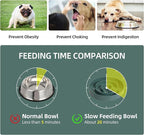 Havniva Slow Feeder Dog Bowls, Ceramic Dog Bowl Slow Feeder for Fast Eater | 1.6 Cups Puzzle Dog Food Bowl, Slow Feeding Bowls for Medium Dogs, Non-Slip Rubber Base, Anti-Choking