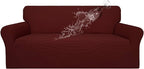 Easy-Going 100% Waterproof Couch Cover, 3 Cushion Couch Slipcover for Sofa | Leakproof Sofa Cover, Stretch Jacquard Furniture Protector Against Stain Spill from Kids, Pets, Dog (Sofa, Wine)