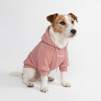 Spark Paws Dog Hoodie – Premium Dog Sweater for Small, Medium, and Large Dogs | Warm Outfits for French Bulldogs, Pitbull, Puppy, Winter Jacket Alternative - Dusty Pink - L