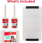 IRIS USA Extra Sticky Lint Roller, Standard Pack with Storage Box & Refills | Lint Roller Covers, Extra refills*8: 90 Sheets/Roll- 720 Sheets Total, Easy Tear Design, Pet Hair Remover on Clothes Bed