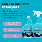 Urine B-Gone Enzyme Cleaner for Human & Pet Urine, Lavender, 32 oz, 2-Pack | Two 32 oz bottles of enzyme cleaner for human, cat and dog urine on laundry, carpets and more; lavender scent.