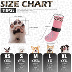 EXPAWLORER Dog Socks for Summer Hot Pavement to Prevent Licking Paws, Anti Slip Doggie Grippy Booties Shoes for Hardwood Floors, Boots & Paw Protectors for Small Medium Large Senior Dogs Pink M