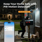 2K Cameras for Home Security,Indoor/Outdoor for Baby/Elder/Pet Monitoring with Phone app, Plug&Play,Color Night Vision,2-Way Audio&24/7 Recording,Support 128G Card (Not Included),6.56ft Wire