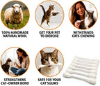 Glaciart One Swabs Cat Toys with Catnip - 6 Pk | Durable for Chew, Cute Cat Toys Interactive Kitty for Boredom, Exercise, & Play | Filled w/Organic Catnip for Anxiety & as Digestive Aid | Gift Idea