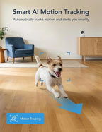 GNCC 2K Cameras for Home Security,360°Pan/Tilt Indoor Camera with APP,2Pack | Motion Track Smart Detection &Alerts, 2-Way Audio, SD Card Storage &Cloud, 2.4/5GHz WiFi,Security Camera for Pet/Elderly/Baby