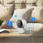 AMOROM Indoor Camera 2K, Alexa Camera for Baby/Elderly/Pet Monitoring | AI Smart Detection & Alarm, 2-Way Audio, Night Vision, 2.4G & 5G WiFi App Control, Cloud & SD Card Storage, 1 Pack