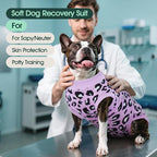 Kuoser Dog Recovery Suit After Surgery, Spay Neuter Surgical Suit for Dogs | Post Surgery Anti-Licking Dog Onesie Protects Wounds and Incisions, E-Collar & Cone Alternative Bodysuit for Female Male Dogs