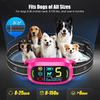 Smart AI Bark Collar for Large Medium Small Dogs, Anti Barking Device with 5 Work Modes, Exclusive Forced Bark-Stopping, Rechargeable IP67 Waterproof Bark Collar with 5 Sensitivity (Hot Pink)