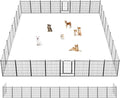 Dog Playpen 32 inch 32 Panels Indoor Outdoor Dog Pen for Medium/Small Dogs Heavy Duty Metal Dog Fence Outdoor for Yard, Puppy Playpen with Door Portable Pet Fence for RV Camping Yard