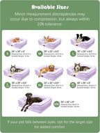 Spotted Play Orthopedic Dog Bed with Sides - Sofa Beds for Small Dogs, Supportive Foam Pet Couch Bed with Washable Removable Cover, Waterproof Lining and Non-Slip Bottom, Purple - S