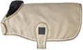 Pet Passion Breeze II - The Windbreaker, Water Resistant Pet Raincoat, Vegan Fur and Lined Pet Jacket for Small, Medium, Large Dogs, Khaki, Small (10-25 lbs)