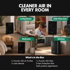 PuroAir 400 HEPA Air Purifier Large Room Air Cleaner up to 2,000 Ft² - HEPA CarbonTech Filter up to 500X Stronger - Air Quality Sensor, Auto & Quiet Sleep Modes - Air Purifiers for Large Rooms (2PK)