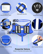 Small Service Dog Vest Harness and Leash Set+10 Patches Blue XS | Adjustable,Reflective,Do Not Pet Emotional Support Dog Vest with 2 Soft Padded Handle,MOLLE,for Everyday Training Hiking