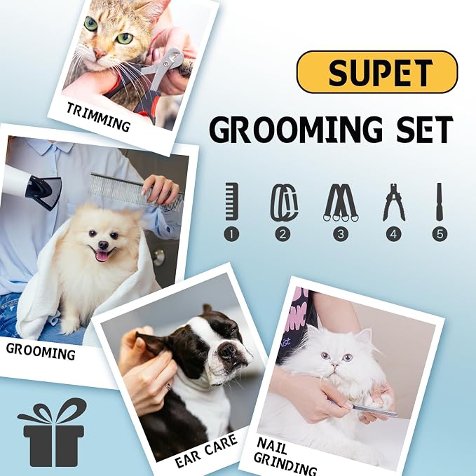 Supet Dog Grooming Hammock for Nail Trimming, Pet Grooming Hanging Harness | Restraint Dog Leashes Sling, Stress-Free Animal Holder Set for Clipping Nails, Ear & Eye Cleaning, Medicine(Black, M)