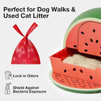 VETRESKA Dog Poop Bags with Handle 450 Count, Strawberry Scented Waste Bag | Leak-Proof Thick Dog Bags for Poop, Easy-Tie Large Poop Bags, 30 Refill Rolls with 1 Dispenser for Dog Walking Cat Litter