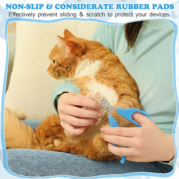 Therwen 24 Pcs Cat Nail Clipper Bulk Cat Nail Trimmer Kitten Claw Clippers Pet Nails Cutter Claw Care for Cats Kittens Bunny Puppy Rabbit Gatos Sharp (Moon-Shaped,Y2k Colors)