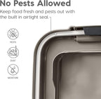 IRIS USA Dog Food Storage Container, Up to 30+11 lbs, Gray/Dark Gray | Made in the USA, Includes 2-Cup Scoop & Wheels, Airtight Seal, BPA-Free, Bird Seed, Cat food, Cat Litter, Treats, Toys