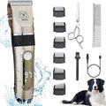 IWEEL Dog Clippers Grooming Kit for Dogs Cats Pets, 2-Speed Heavy Duty | 6 Guide Combs, Low Noise IPX 7 Waterproof Cat Shaver Electric Dog Trimmer Pet Grooming Kit