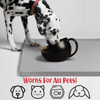 DogBuddy Dog Food Mat – Waterproof Dog Bowl Mat for Food and Water, Silicone Pet Feeding Mats for Floors, Non-Slip Placemat with High Edges for Dogs Bowls, Puppy Essentials (XXL: 32"x24", Mist)