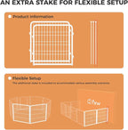 FXW Homeplus Indoor Dog Playpen, 24" H, 2 Panels, for Puppies & Small Dogs | Stress-free play, Heavy-duty, Semi-open design, Easy setup, Threshold-free gate, Expandable, Patented