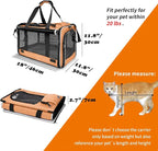 GAPZER Dog Carry Bag Puppy, Pet Soft-Shell Portable Kennel Crate 0-15 lbs | Privacy Protection Big Kitten Car Travel Cloth Carry Bag up to 20 lbs, Small Animal Portable Mesh Kennel Cage for Vet Visits