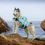 Kuoser Reflective Dog Life Jacket, Dog Life Vest for Swimming Boating | Adjustable Pet Lifejackets, High Flotation Doggie Swimsuit with Rescue Handle for Small Medium Large Dogs