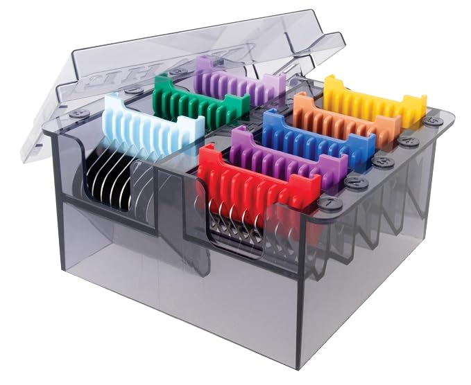 Wahl Professional Animal 5-in-1 Stainless Steel Comb Set, Multicolor 1 | 8 Color-Coded Cutting Lengths, Compatible with Arco, Motiva2, Bravura2, Bravura, and Chromado Clippers