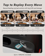 Automatic Dog Feeder for Large Breed with Camera - 15L/ 64 Cups Anti-Clog 5G WiFi Dog Food Dispenser for 2-23mm Kibble, Elevated Stand, Large Food Tray, 1080P HD Video with Night Vision, Keeps Fresh
