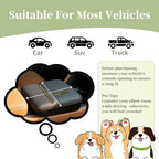 Center Console Dog Car Seat for Small Dogs (Off White) | 5 to 15 lbs, Pet Travel Booster Seat with Safety Leash, Detachable Seat Belt, and Storage Pockets