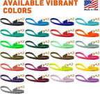 Viper Biothane K9 Working Dog Leash Waterproof Lead for Tracking Training Schutzhund Odor-Proof Long Line with Solid Brass Snap for Puppy Medium and Large Dogs 20in, Treasure Gold