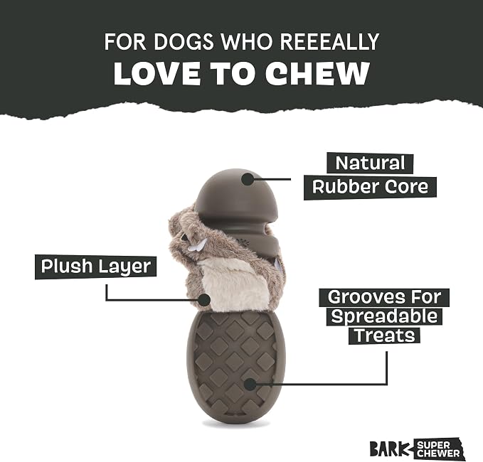 BarkBox Buck Wild Super Chewer Dog Toy - for Medium to Large Dogs | Perfect for Dogs Who Love Gnawing, Shredding and Tough Playtime Fun
