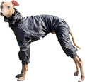 D Doggy Star Italian Greyhound Raincoat Waterproof Jacket Windbreaker Clothes Whippet for Dog (M,Raincoat Black)