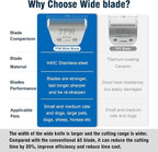 7FW Wide Pet Dog Grooming Detachable Blades, 1/8" (3.2mm) | Compatible with Andis, Compatible with Oster A5, Compatible with Wahl KM10 Clippers