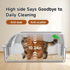 Stainless Steel Litter Box XL | Prevents Urine Leakage Includes Scoop Durable & Sturdy Odor-Resistant